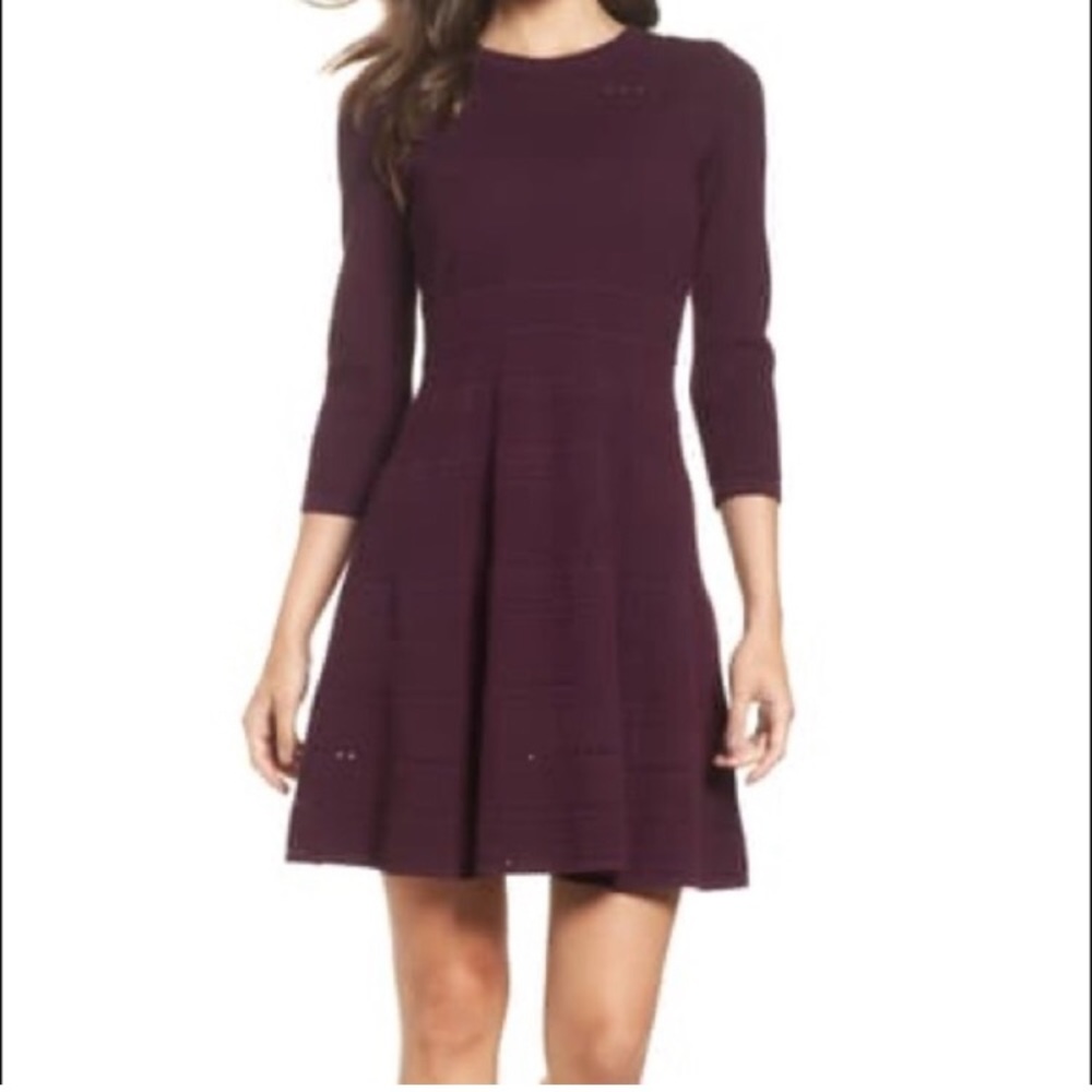 Eliza J Fit Flare Sweater Dress S